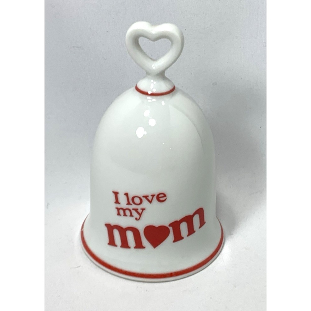 Vintage‎ Collectible Ceramic Bell - I love my mom- Gift Mother's Day Birthday